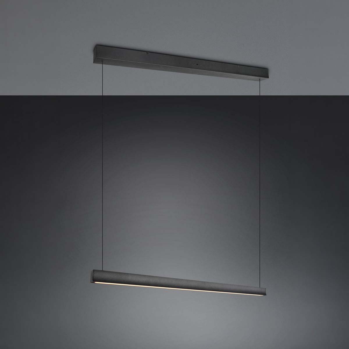 LED Pendelleuchte, Nickel, Höhe verstellbar, Switch Dimmer, CCT, 113 cm x 9 cm