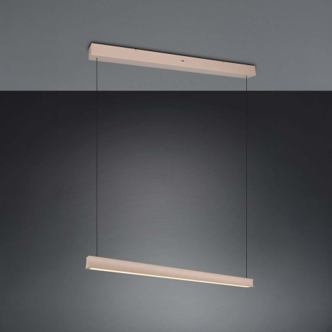 LED Pendelleuchte, Beige, CCT, Höhe verstellbar, Switch Dimmer, 113 cm x 9 cm