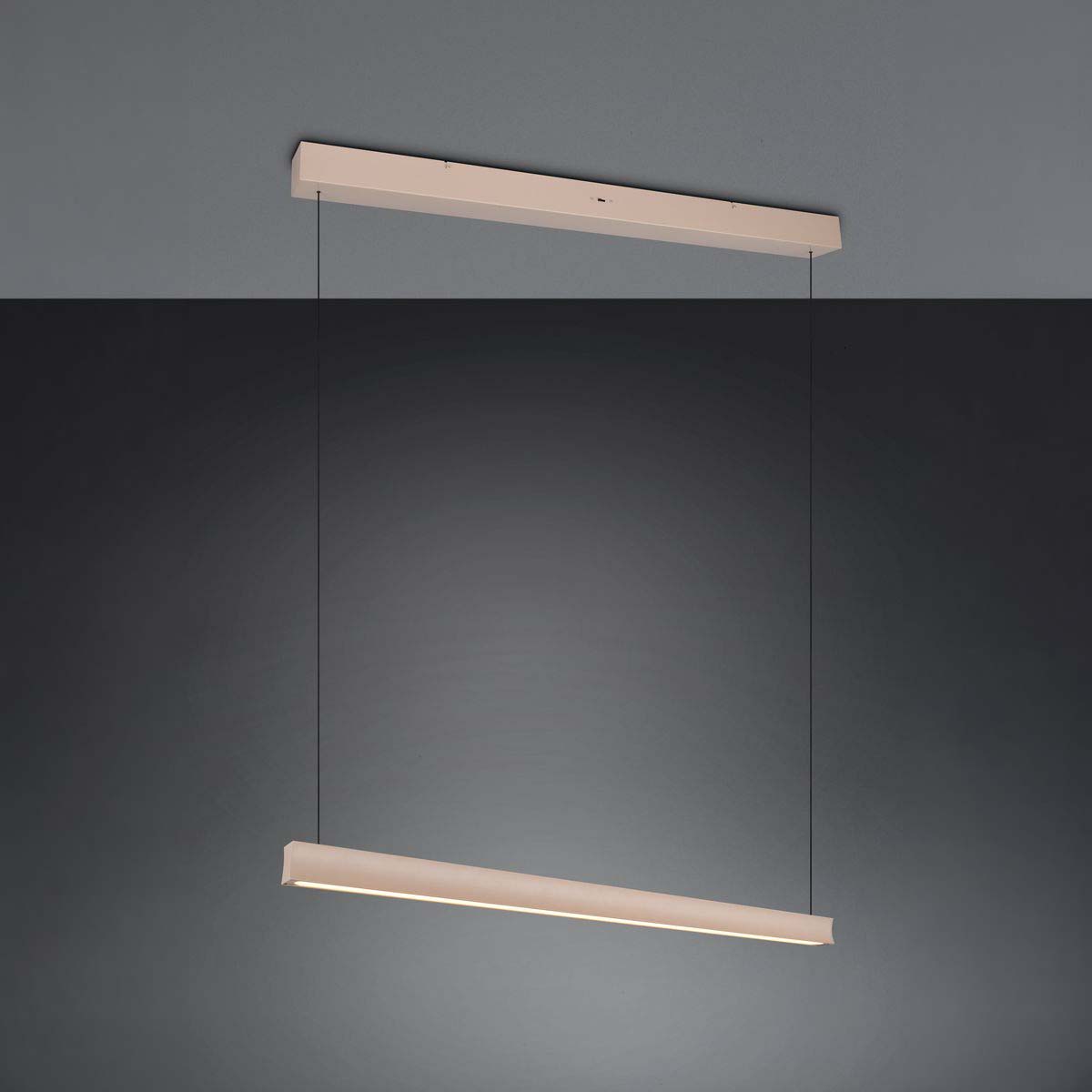 LED Pendelleuchte, Beige, CCT, Höhe verstellbar, Switch Dimmer, 113 cm x 9 cm