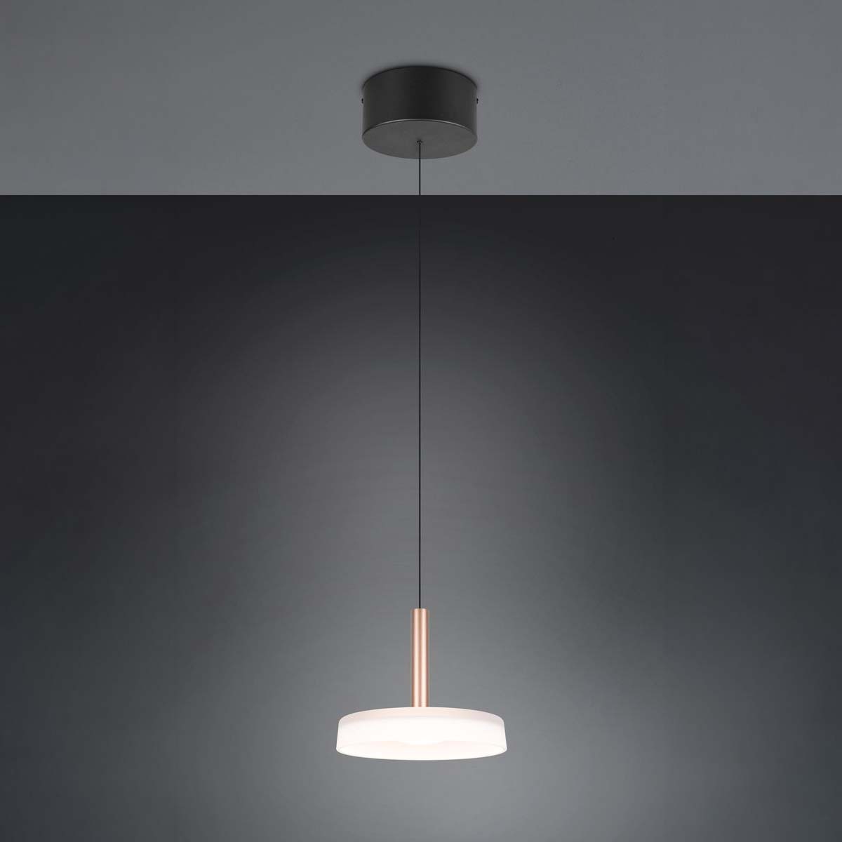 LED Pendelleuchte, Coffee, Weiß, Höhe verstellbar, Switch Dimmer, 22 cm Ø