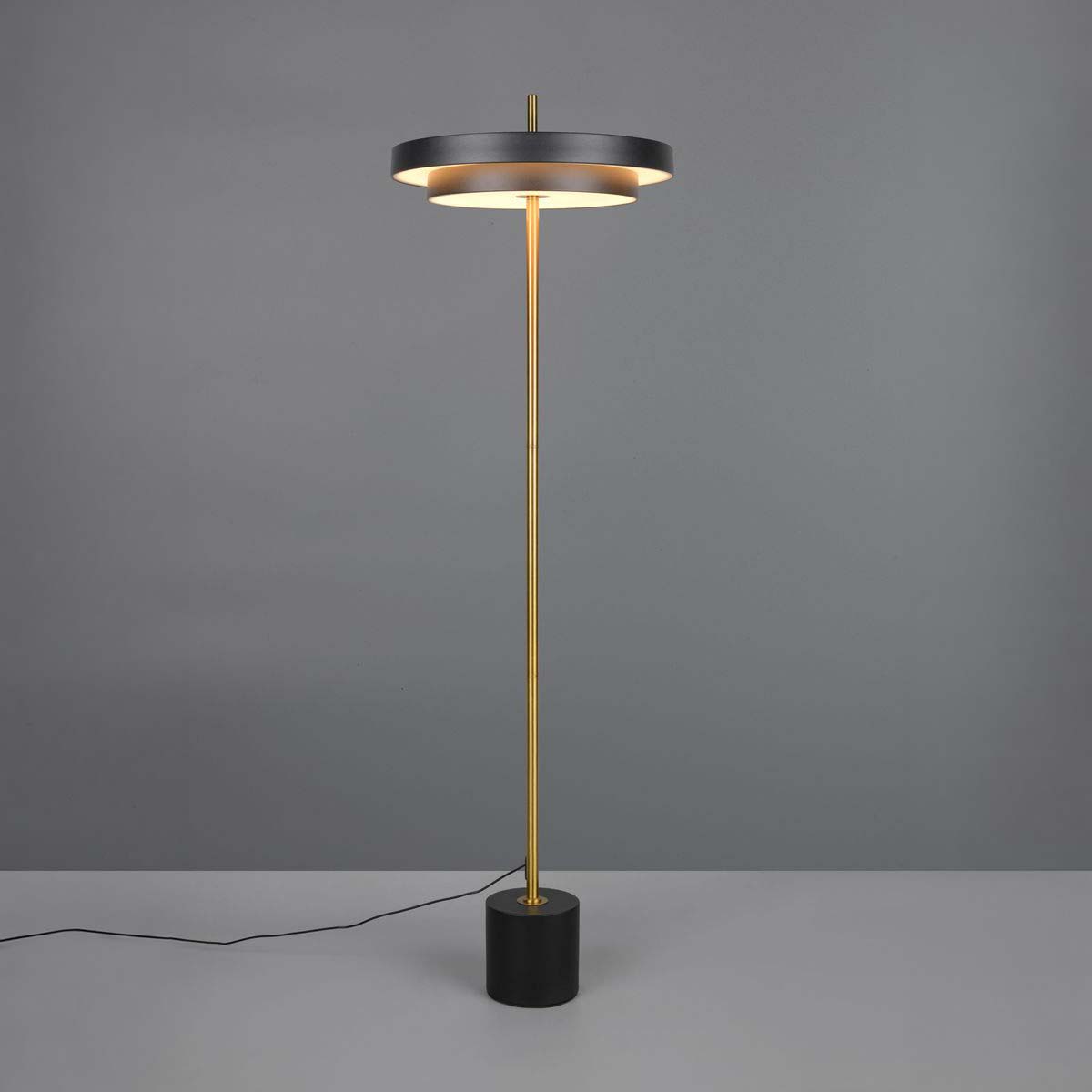 LED Stehleuchte, Schwarz, Touch, CCT, Dimmer, Memory, 138 cm Höhe