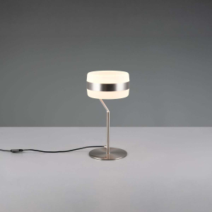 LED Tischleuchte, Nickel, CCT, Touch, Dimmer, Schalter, 30 cm Höhe
