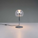 Tischleuchte, Chrom, Glas, CCT, Touch, Dimmer, Memory, 35 cm Höhe
