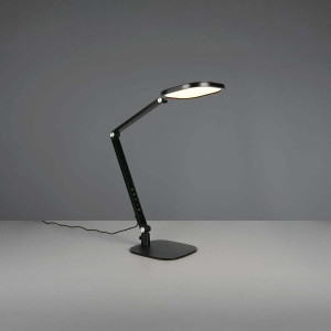 Tischleuchte, Klemme, CCT, Dimmer, Timer, Schwarz, 75 cm Höhe