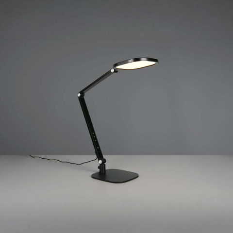 Tischleuchte, Klemme, CCT, Dimmer, Timer, Schwarz, 75 cm Höhe