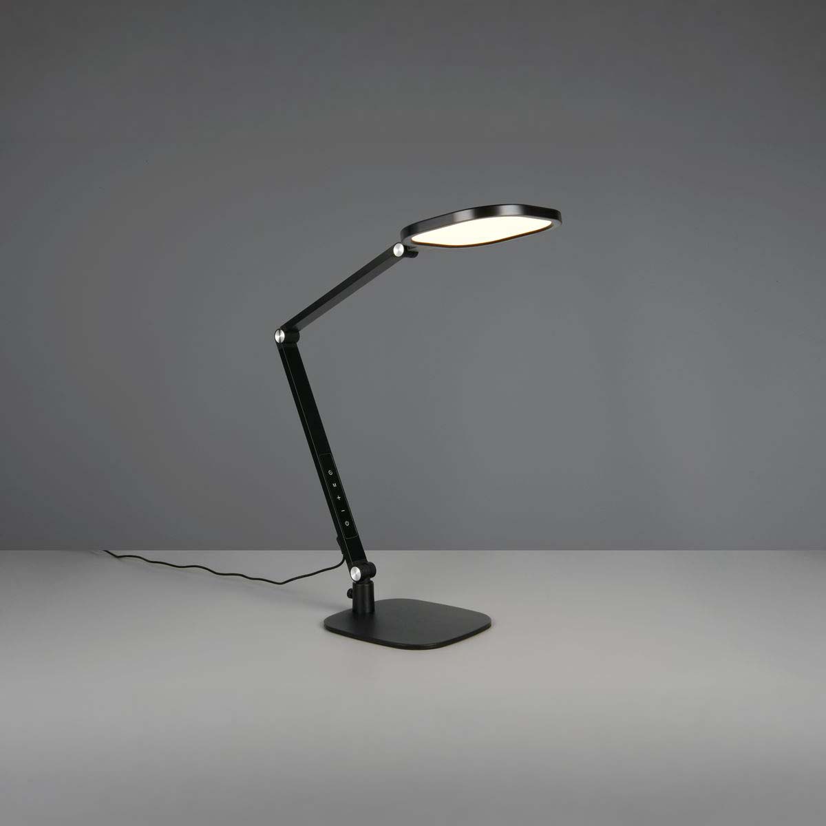 Tischleuchte, Klemme, CCT, Dimmer, Timer, Schwarz, 75 cm Höhe