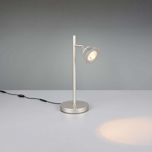 LED Tischleuchte, Nickel, Touch, CCT, Dimmer, 40 cm Höhe