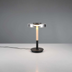LED Tischleuchte, Schwarz, Glas, Dimmbar, Touch, 35 cm Höhe