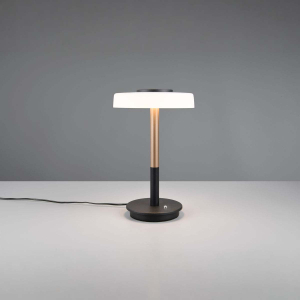 LED Tischleuchte, Coffe, Weiß, Touch, Dimmer, 35 cm Höhe
