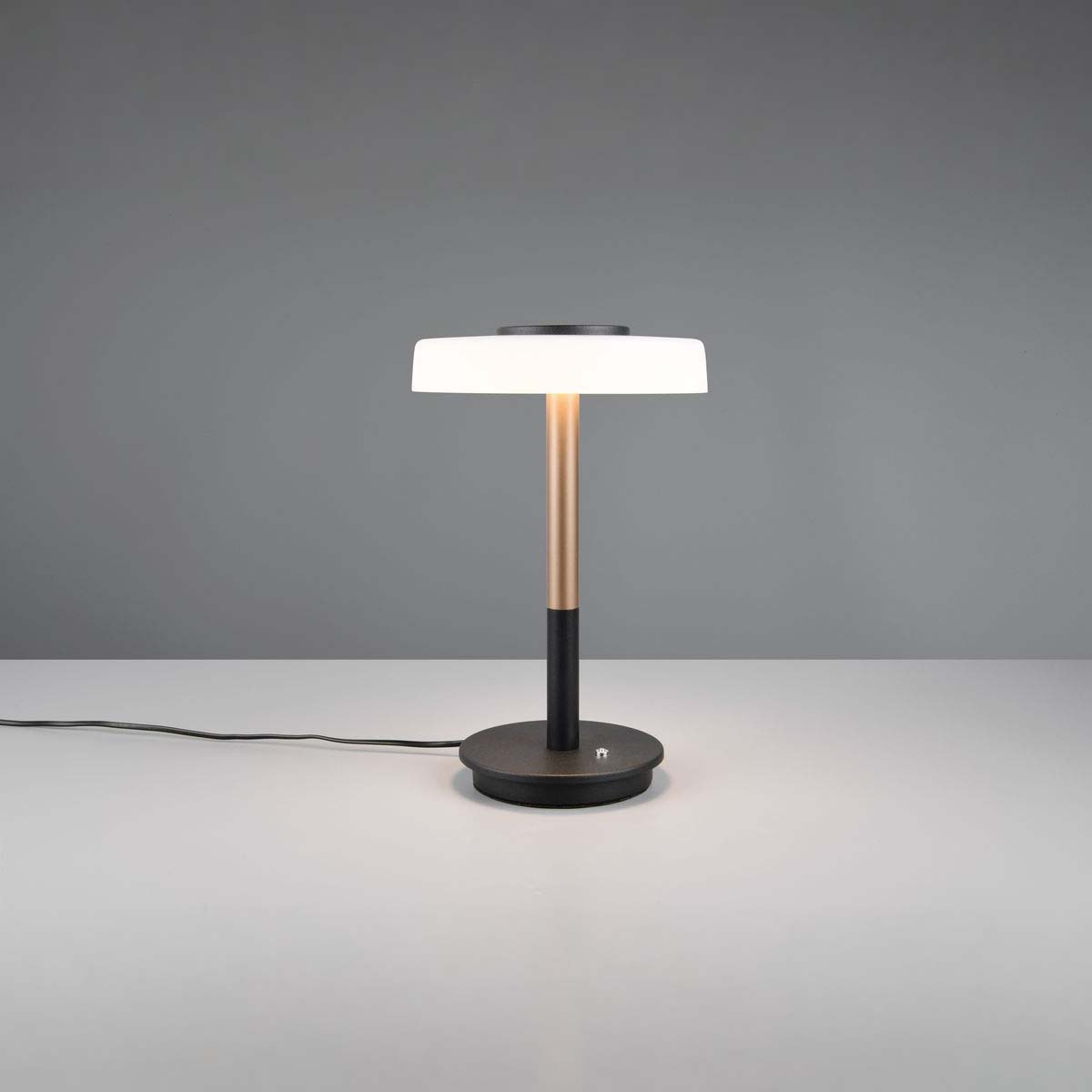 LED Tischleuchte, Coffe, Weiß, Touch, Dimmer, 35 cm Höhe