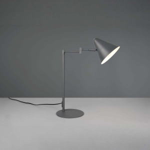 Tischleuchte, Anthrazit, Schwenkbar, Schalter, 51 cm Höhe