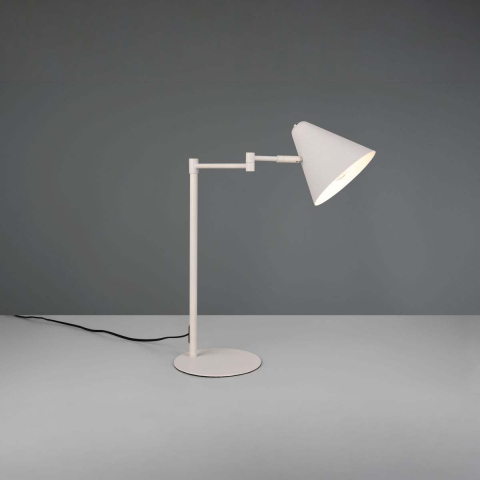 Tischleuchte, Metall, Grau, Schwenkbar, Schalter, 51 cm Höhe