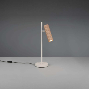 Tischleuchte, Grau, Coffee, Schnurschalter, 50 cm Höhe