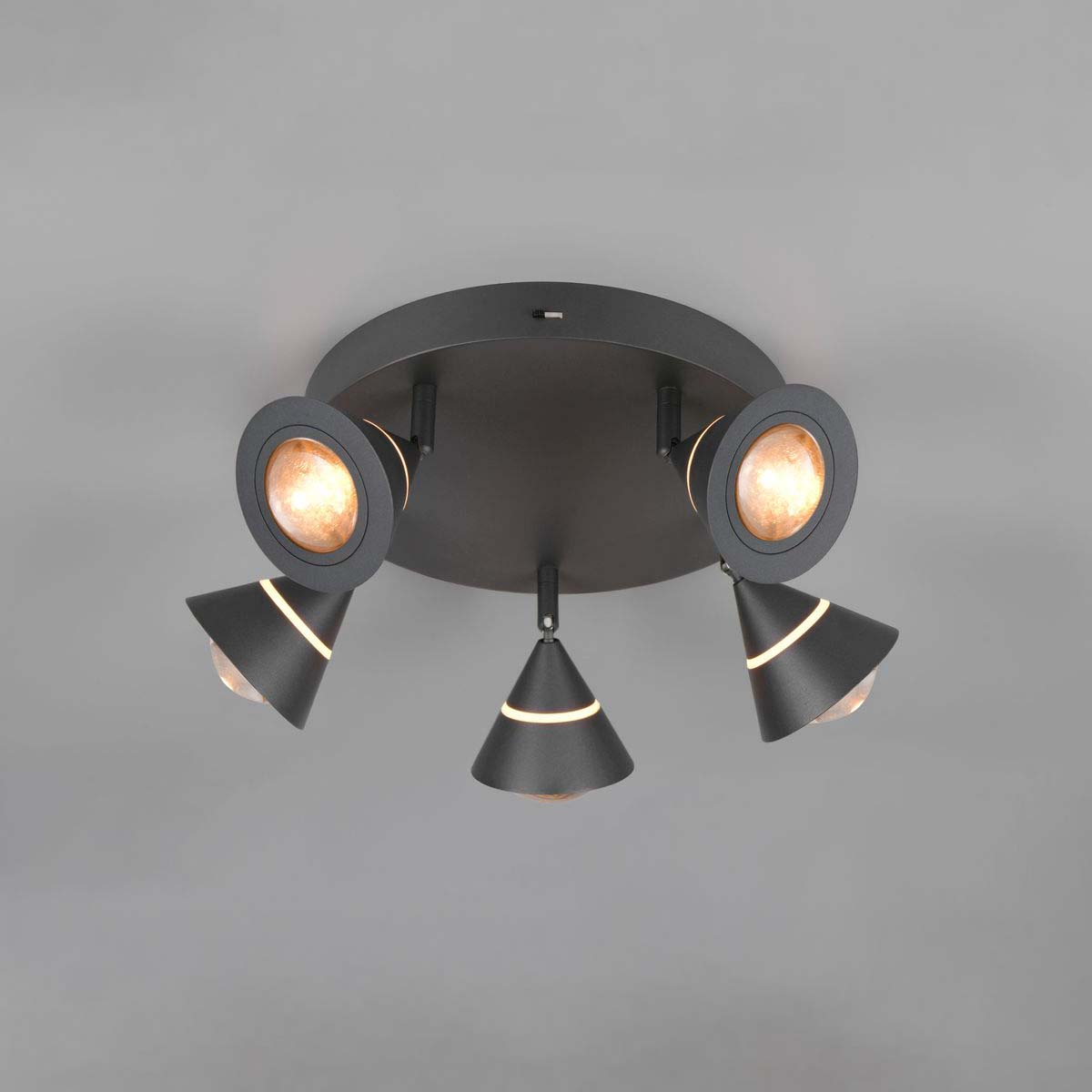 LED Deckenleuchte, Schwarz, CCT, Switch Dimmer, 28 cm Ø