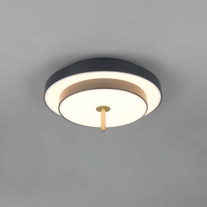 LED Deckenleuchte, Schwarz, Gold, CCT, Switch Dimmer, 40 cm Ø