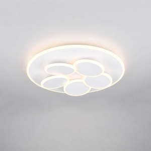 LED Deckenleuchte, Weiß, Fernbedienung, CCT, Dimmer, 49 cm Ø