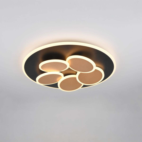 LED Deckenleuchte, Rund, Dimmer, CCT, Fernbedienung, 49 cm Ø