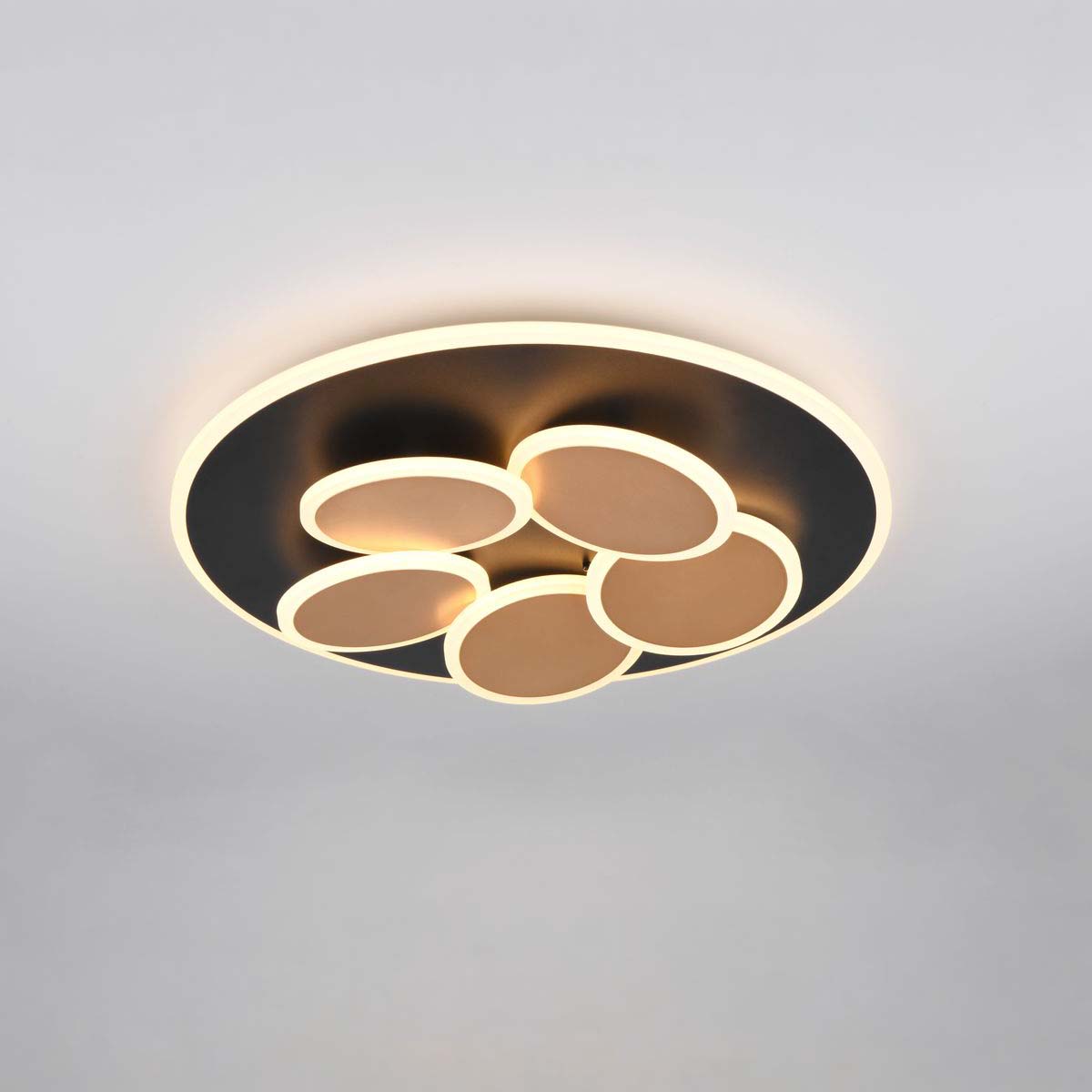 LED Deckenleuchte, Rund, Dimmer, CCT, Fernbedienung, 49 cm Ø