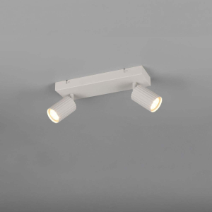 Strahler, 2 Spots, Grau, Schwenkbar, 30 cm x 9 cm