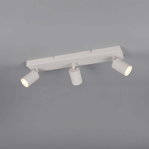 Strahler, Metall, Grau, 3er, Schwenkbar, 50 cm x 9 cm