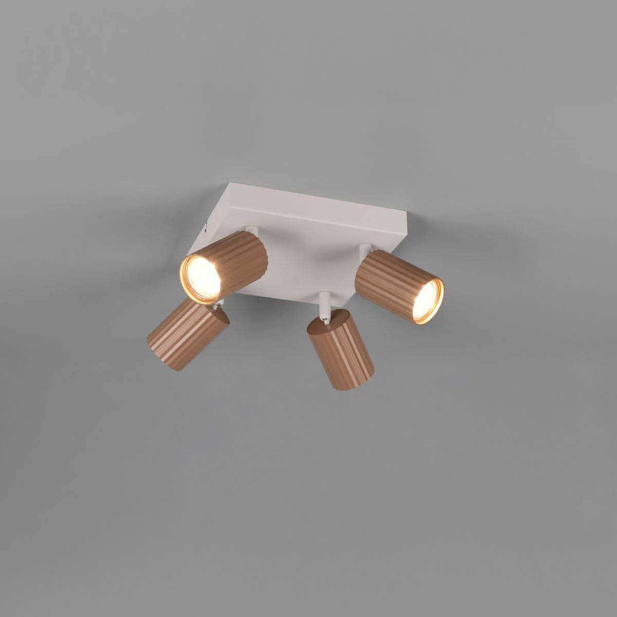 Strahler, 4er, Metall, Grau, Coffee, 20 cm x 20 cm