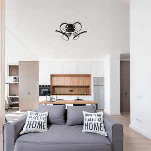 LED Deckenleuchte, Ventilator, Dimmbar, Nachtlicht, Timer, 56 cm Ø 