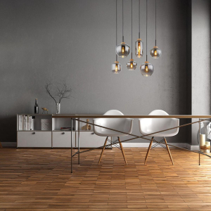 Pendelleuchte, Metall, Glas, Hanf, Schwarz, Rauchfarbe, 80 cm x 40 cm