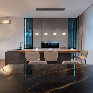 LED Pendelleuchte, Metall, Glas, Schwarz, Rauchfarbe, 105 cm x 15 cm