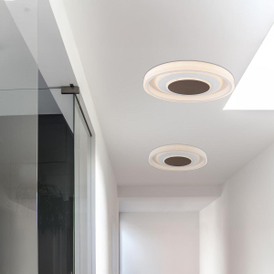 LED Deckenleuchte, Metall, CCT, Nachtlicht, Dimmer, Fernbedienung, 69 cm Ø