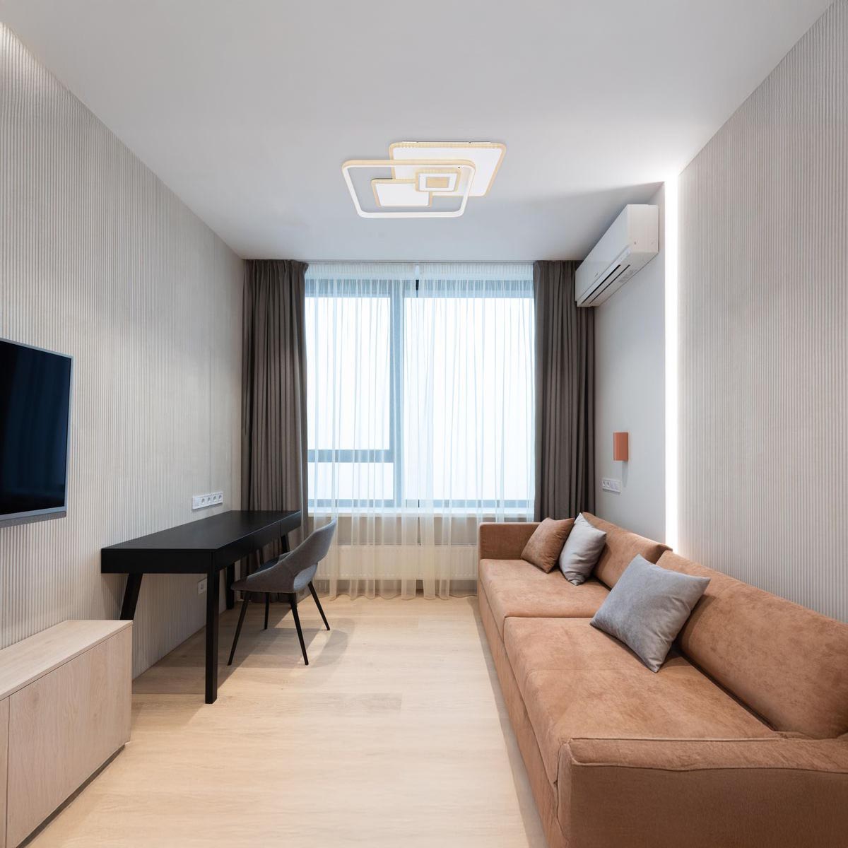 LED Deckenleuchte, Metall, Weiß, CCT, Dimmer, 50 cm x 50 cm