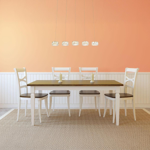 LED Pendelleuchte, Metall, Glaskristalle, 6 Lichtquellen, 82 cm x 16 cm