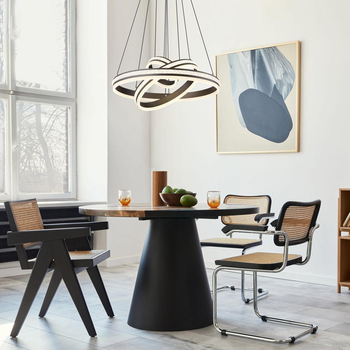 LED Pendelleuchte, Titanfarbig, Nachtlicht, Timer, CCT, Dimmbar, 120 cm Höhe