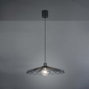 Pendelleuchte, Schwarz, Dekorativ, Höhe anpassbar, 50 cm Ø