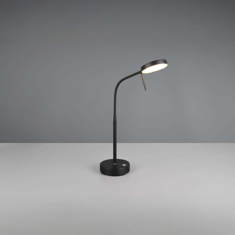 LED Tischleuchte, Schwarz, Akku, Dimmer, CCT, 45 cm Höhe
