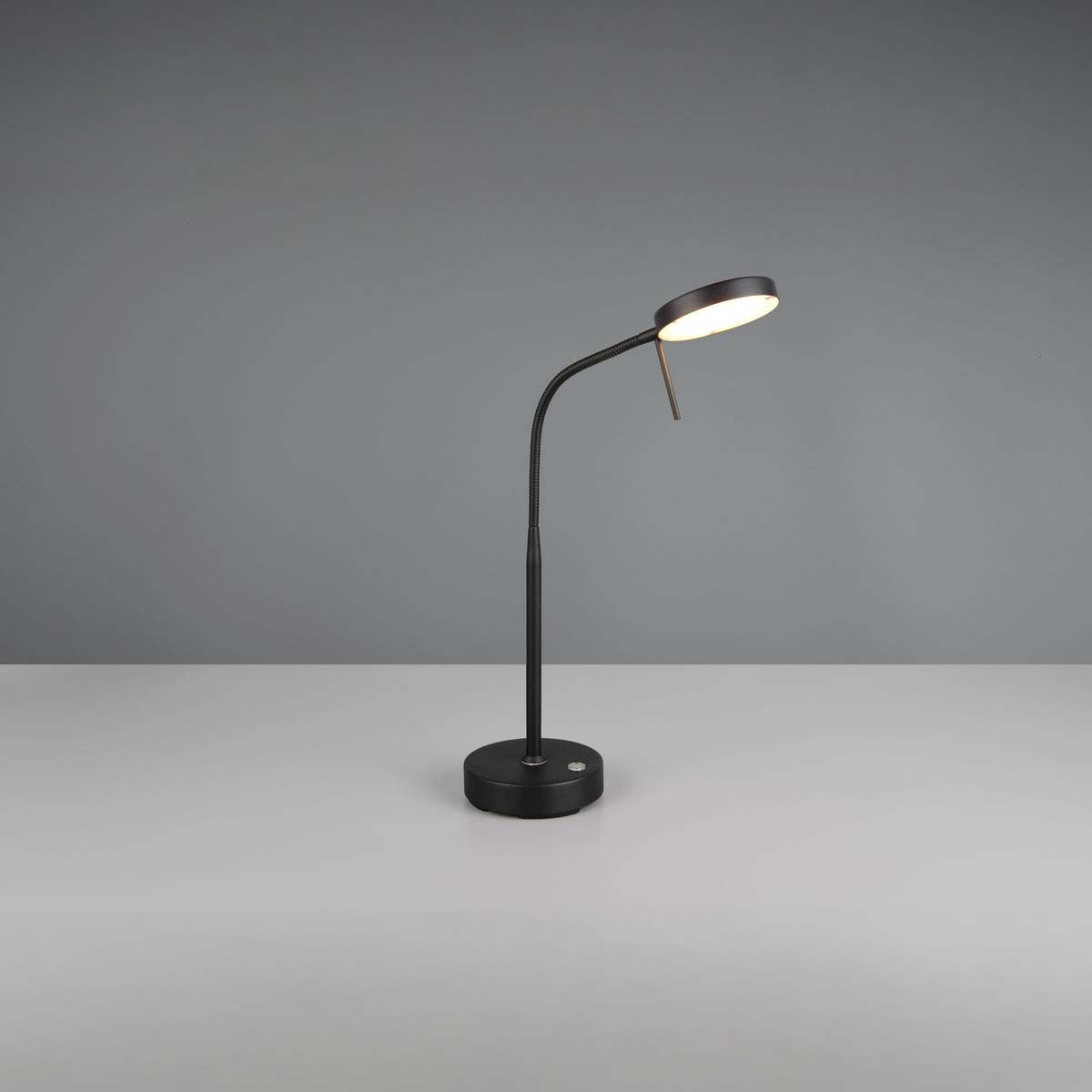 LED Tischleuchte, Schwarz, Akku, Dimmer, CCT, 45 cm Höhe