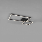 LED Deckenleuchte, Schwarz, Schwenkbar, Switch Dimmer, 64 cm x 37 cm
