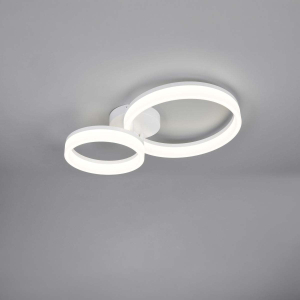 LED Deckenleuchte, Weiss, Ringe, 4000 K, 51 cm x 33 cm