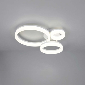 LED Deckenleuchte, Weiss, Ringe, 4000 Kelvin, 41 cm x 51 cm