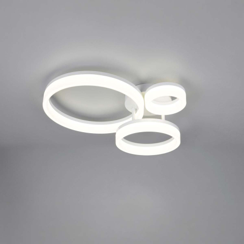 LED Deckenleuchte, Weiss, Ringe, 4000 Kelvin, 41 cm x 51 cm