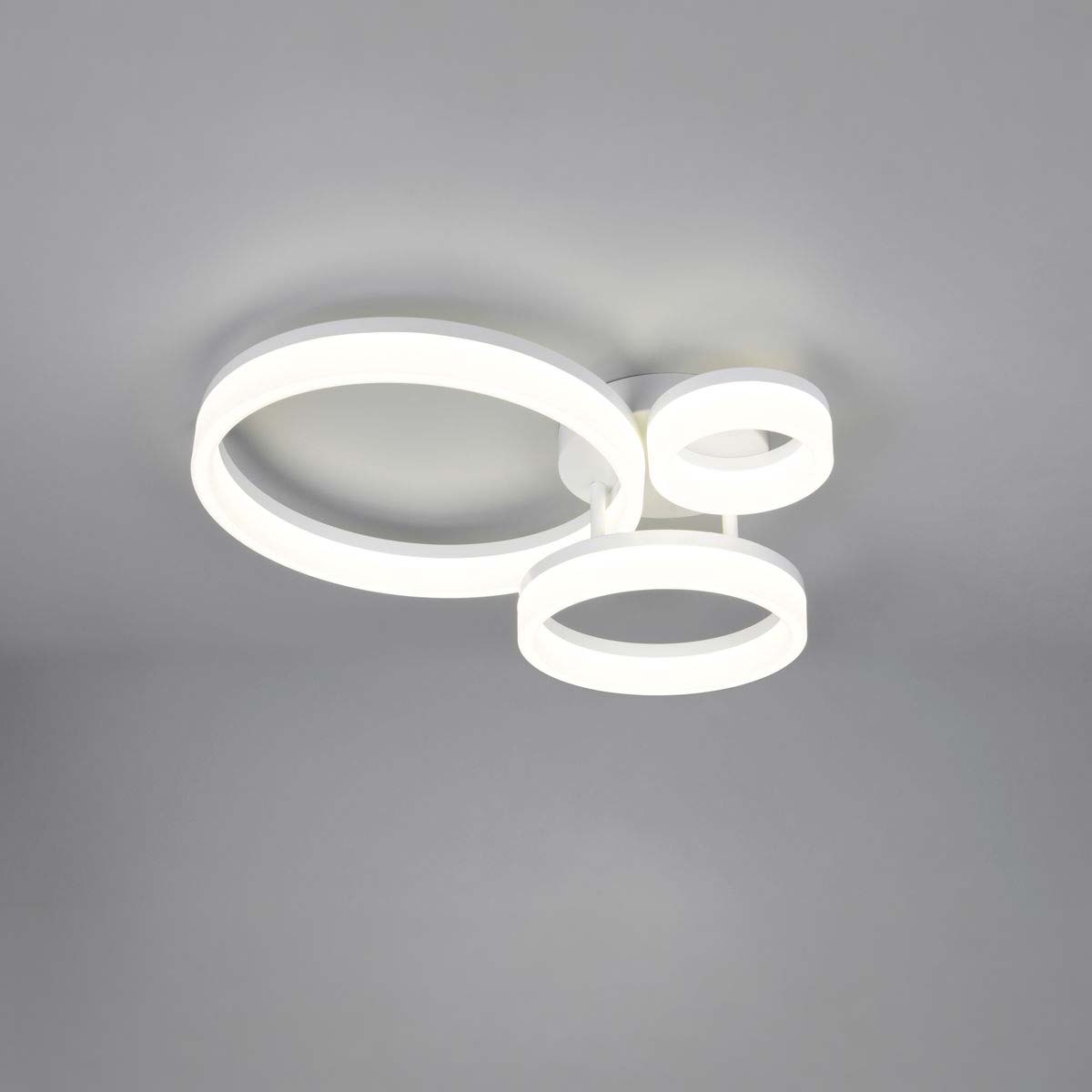 LED Deckenleuchte, Weiss, Ringe, 4000 Kelvin, 41 cm x 51 cm