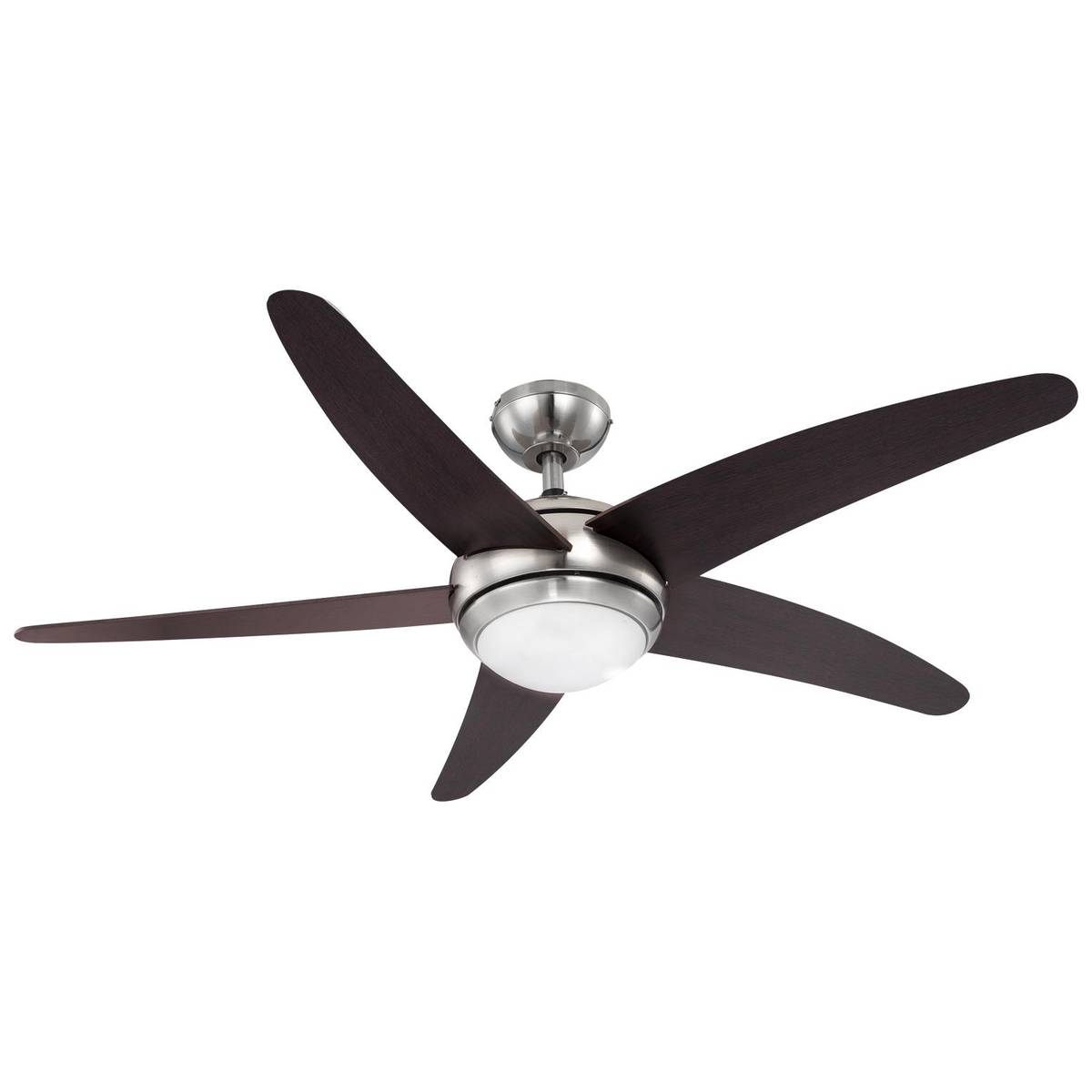 Deckenleuchte, Nussholzbraun, Ventilator, Fernbedienung, 132 cm