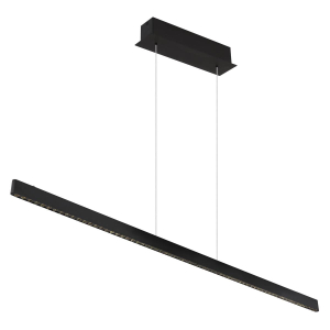 LED Pendelleuchte, Schwarz, Länglich, Rechteckig, Metall, 3870 Lumen, Touch Dimmer, Memory Funktion, 4000 Kelvin, Frei Haus