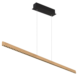 LED Pendelleuchte, Metall, Kupfer, Schwarz, Touch Dimmer, 120 cm x 9 cm