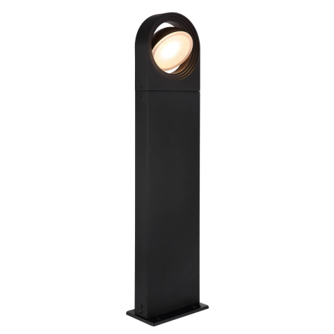 LED Aussen Stehleuchte, Schwarz, Aludruckguss, 600 Lumen, 3000 Kelvin, 80 CRI, 70 cm hoch, IP44, 6.3 Watt, CE Zertifikat