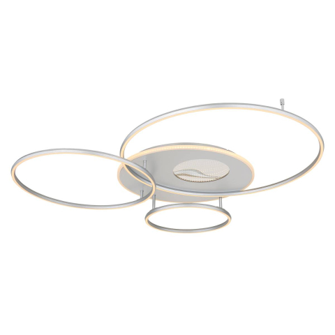 Smart Home LED Deckenleuchte, Aluminium, Silber, 70W, Dimmbar, Nachtlicht, Fernbedienung, CCT, Alexa, Memoryfunktion, 4599 Lumen, Frei Haus