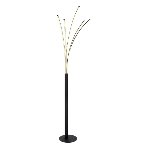 Smart Home LED Stehleuchte, Schwarz, Dimmbar, Fernbedienung, CCT, 187 cm Höhe