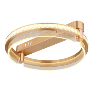 LED Deckenleuchte, Metall, K5 Kristalle, Gold, CCT, Fernbedienung, Dimmer, 40 Ø