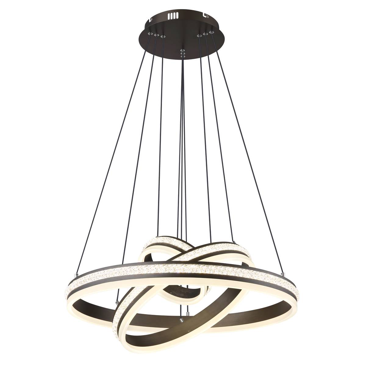 Pendelleuchte, Titanfarbig, Metall, Dimmbar, Nachtlicht, Fernbedienung, 120 cm Höhe, LED Technik, 3510 Lumen, IP20, 70 W, Stilvoll