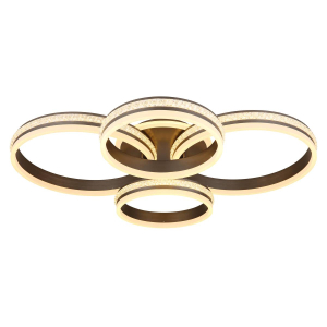 LED Deckenleuchte, Rund, Titanfarbig, Metall, CCT, Nachtlicht, Dimmer, Memoryfunktion, Fernbedienung, 4225 Lumen, 90 Watt, Versandkostenfrei