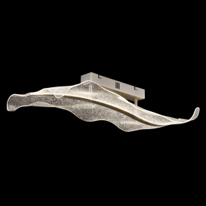 LED Deckenleuchte, Nickel, Dimmbar, CCT, Fernbedienung, 80 cm x 30 cm